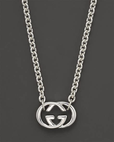 gucci mens necklace silver free shipping|Gucci silver britt necklace men's.